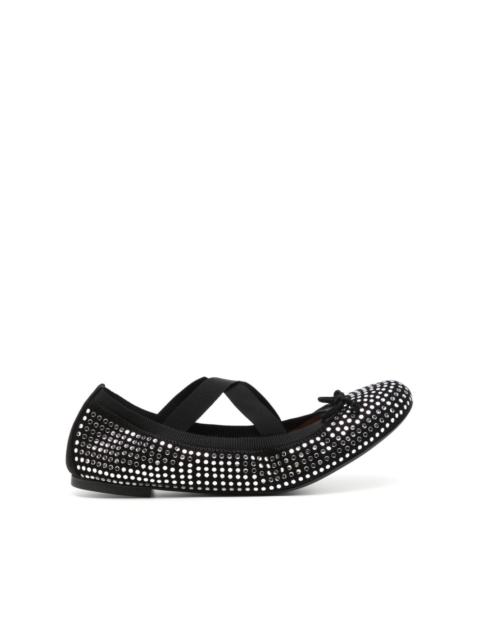 AQUAZZURA strass ballerina shoes