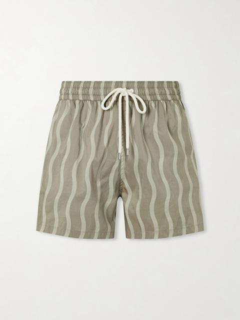 FRESCOBOL CARIOCA Rio Linen Blend Cabana Wave -Print Swim Short
