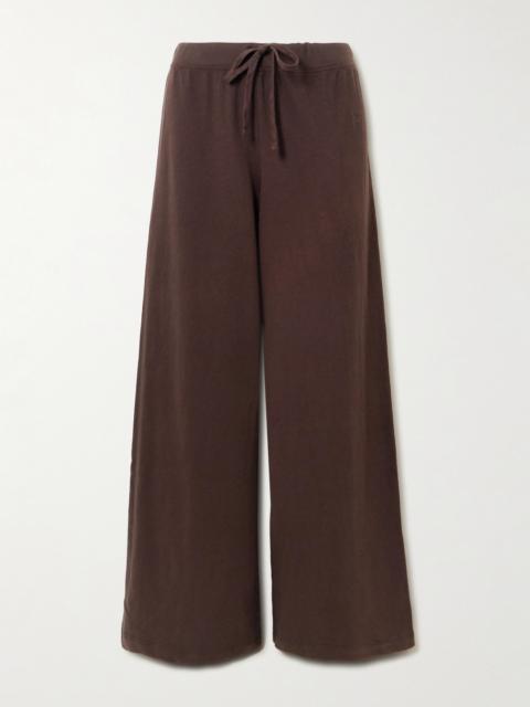 ÉTERNE Wide-leg Cotton-jersey Sweatpants