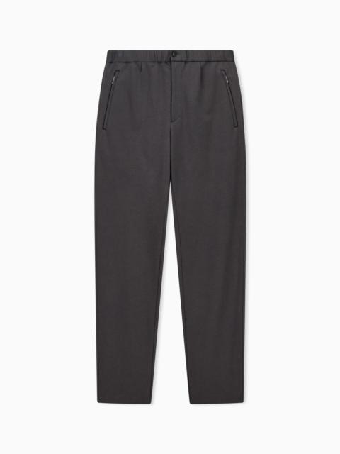 EMPORIO ARMANI JERSEY PANTS IN MODAL BLEND SIGNATURE CAPSULE