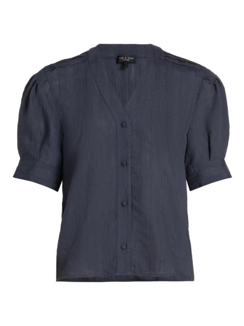 rag & bone Women's Taylor Woven Button-Front Shirt - Salmon