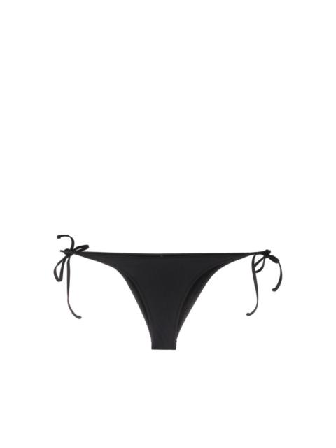 Moschino logo print side-tie bikini bottoms