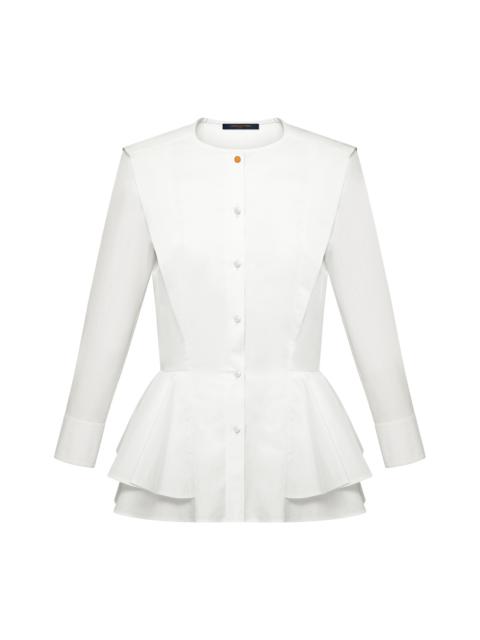 Louis Vuitton Poplin Peplum Blouse