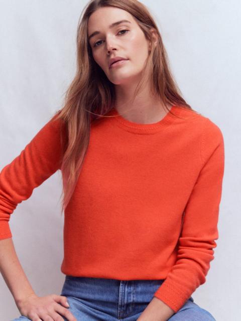 BODEN Eva Cashmere Crew Neck Sweater-Fiery Orange Melange