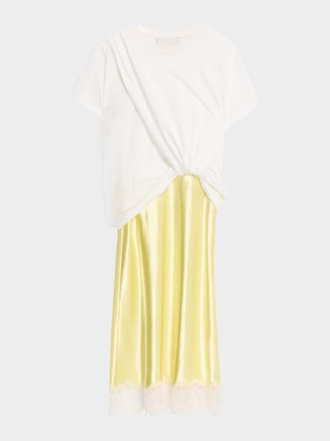 3.1 Phillip Lim Short-Sleeve Combo T-Shirt Slip Dress