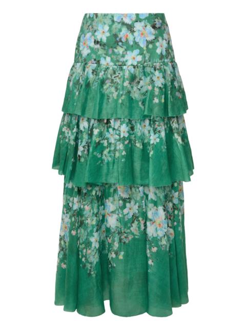 Zimmermann EVERLEY TIERED MIDI SKIRT