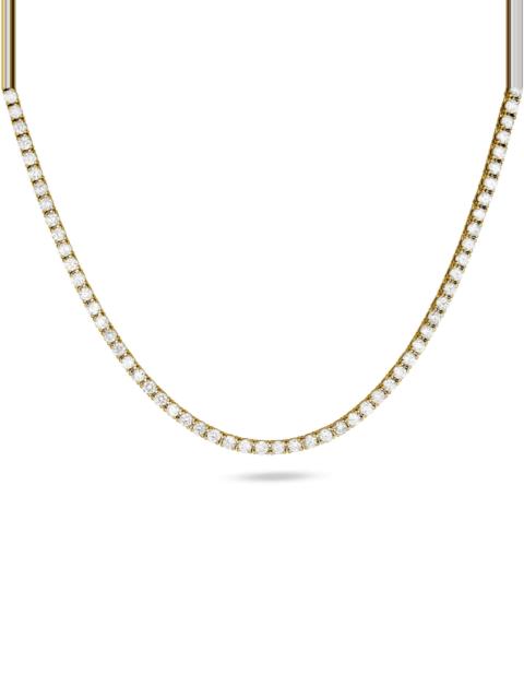 STONE AND STRAND Unflippable Tennis Necklace in Yellow Gold