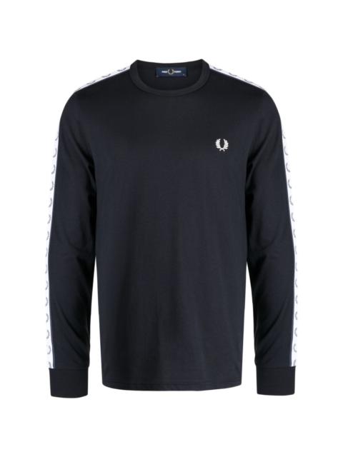 Fred Perry embroidered-logo long-sleeve sweatshirt