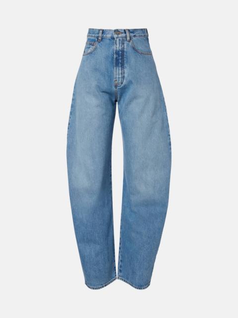 Alaïa High-rise barrel-leg jeans