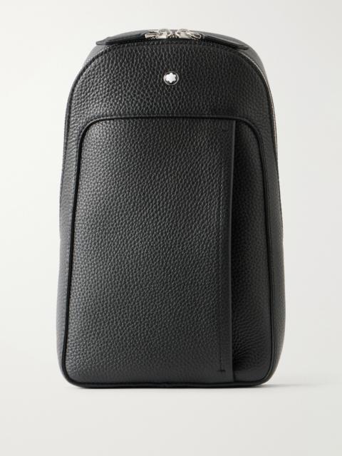Montblanc Companion Logo-Appliquéd Full-Grain Leather Messenger Bag
