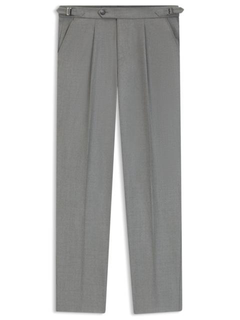 BOSS TAPERED-FIT TROUSERS IN MELANGE VIRGIN WOOL