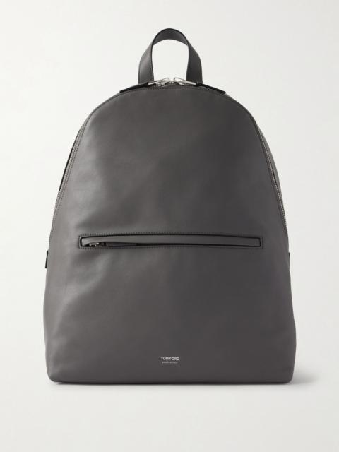 TOM FORD Leather Backpack Gray