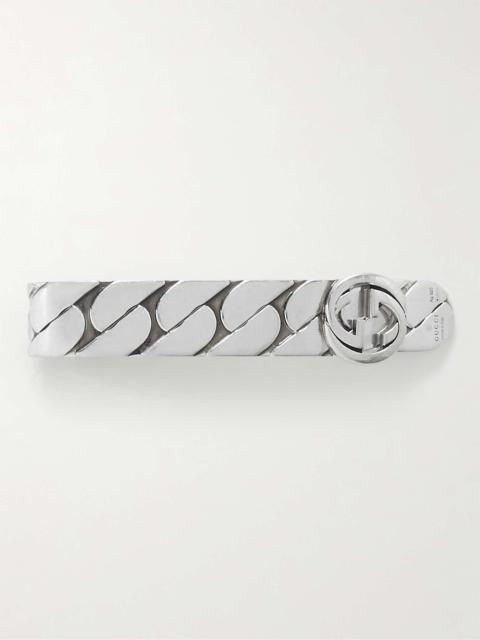 Interlocking GG Tiebar in Sterling Silver