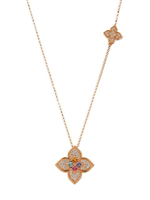 ROBERTO COIN Women's Venetian Princess Carnivale 18K Rose Gold & Multi-Gemstone Flower Pendant Necklace/31" - Ros