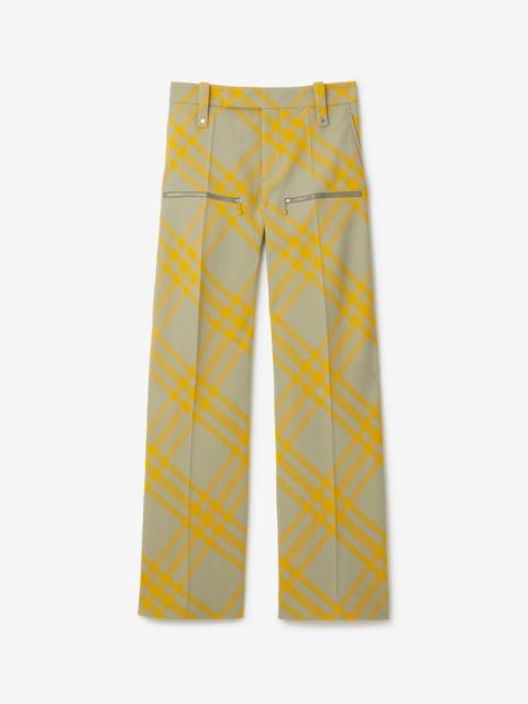 Burberry Check Wool Trousers