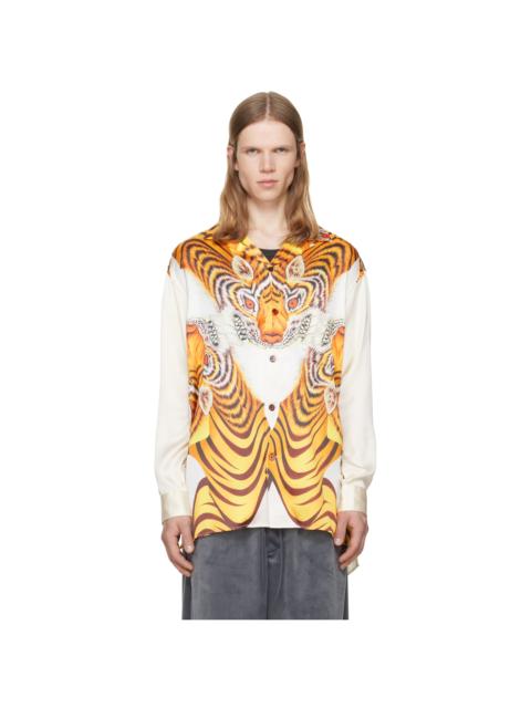 Y-3 Yellow Satin Graphic Shirt