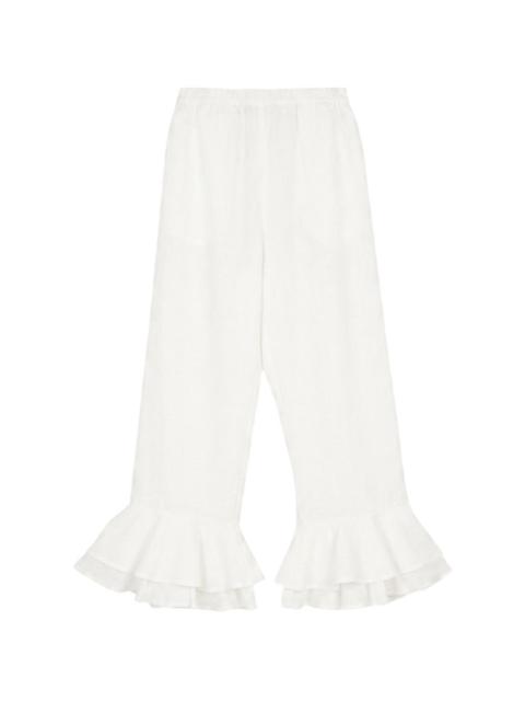 SLEEPER Cha-Cha ruffled-hem trousers