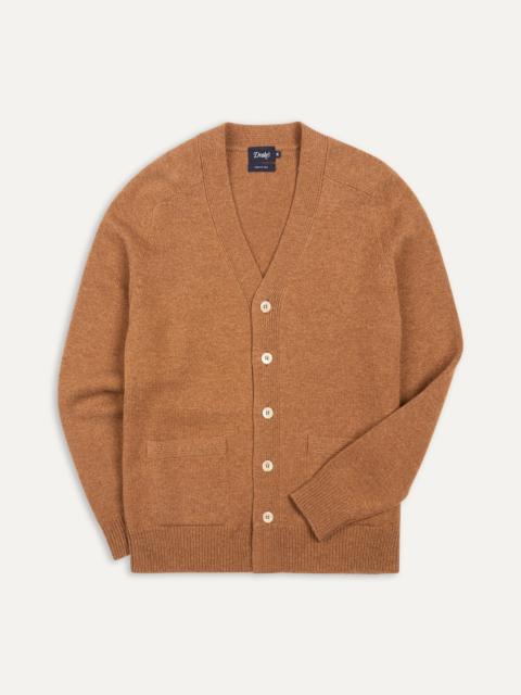 Drake's Brown Lambswool 6 Button Cardigan