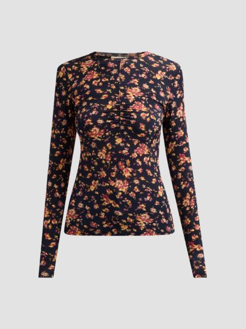 ULLA JOHNSON Women's Neri Long-Sleeve Jersey Top - Noir Floral