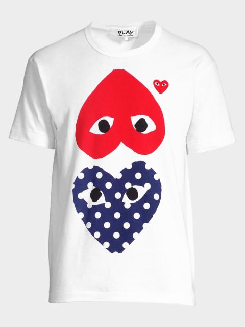 Comme Des Garçons Men's Polka Dot Heart Graphic T-Shirt