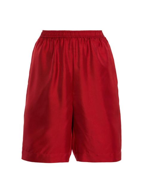 Loulou de Saison Zinia Silk Shorts red