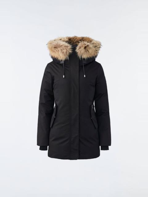 MACKAGE KINSLEE 2-in-1 oversized down parka with bib and natural fur