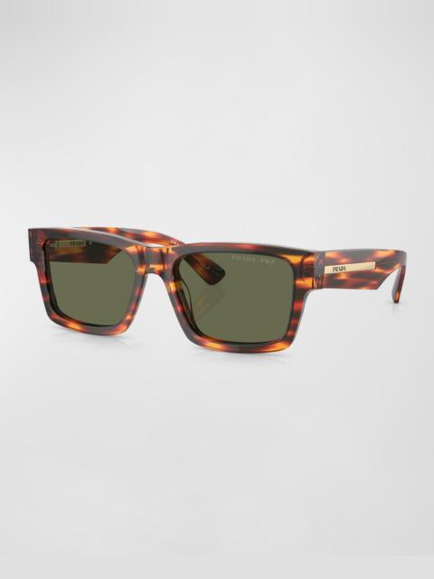 Prada Men's Acetate Square Sunglasses