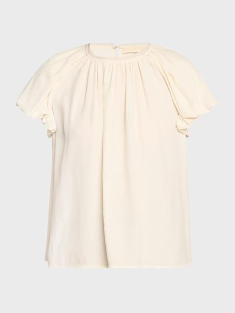 Astra Short Puff-Sleeve Top