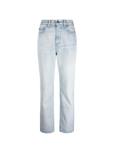 GANNI straight-leg high-rise jeans