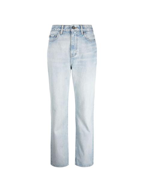 GANNI low-rise Washed Denim Jeans - Farfetch