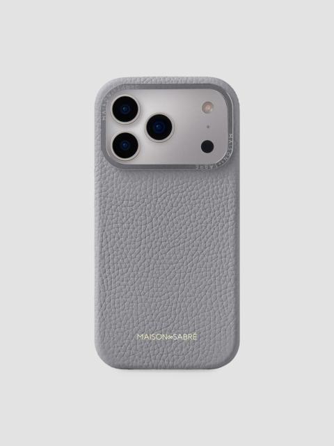 MAISON de SABRÉ Leather Phone Case (iPhone 18 Pro Max) - Dove Grey