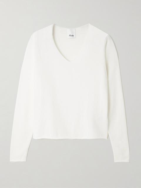 Allude Cotton And Cashmere-blend Sweater