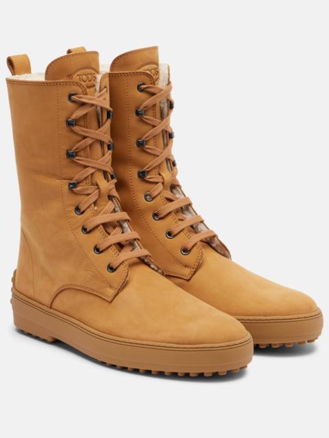 Tod's Winter Gommino leather lace-up boots
