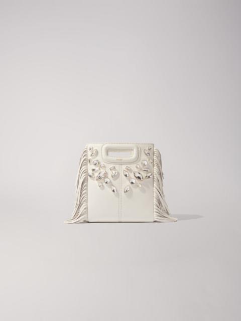 maje M mini leather bag with diamantés