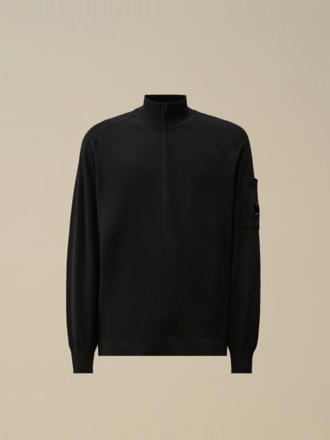 C.P. Company Cotton Crepe Half Zip Sweater