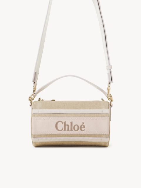 Chloé TUBE SHOULDER BAG IN LINEN & SMOOTH LEATHER