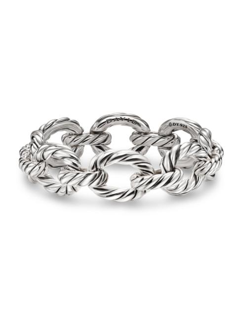 DAVID YURMAN Women's Sculpted Cable Oval Link Bracelet in Sterling Silver, 18MM - Silver