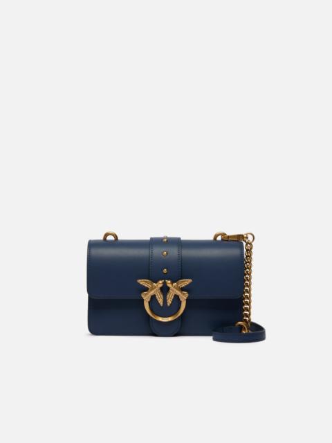 PINKO LOVE BAG ONE SMALL CROSSBODY BAG IN LEATHER