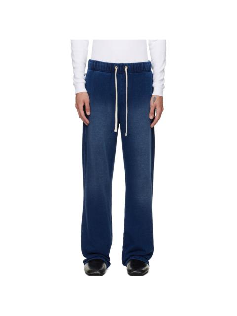 LES TIEN Navy Heavyweight Classic Sweatpants