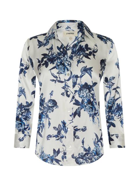 L'AGENCE Dani Silk Blouse