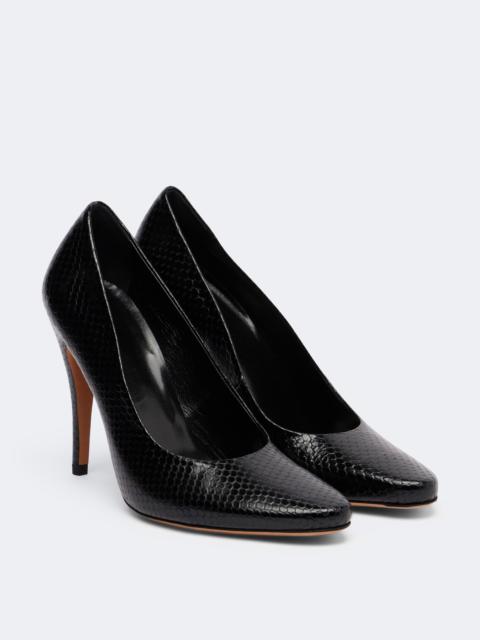 JUDE Jerry snake-effect leather pumps