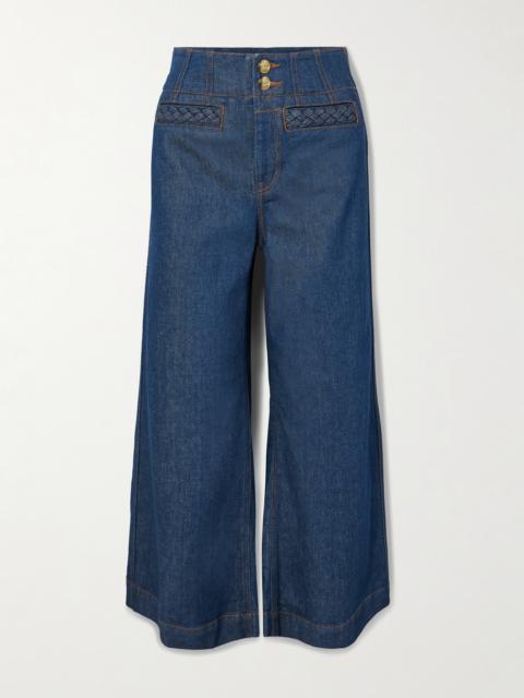 Zimmermann Awaken High-rise Cropped Flared Jeans