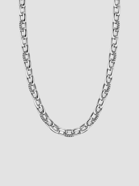 DAVID YURMAN Men's Chevron Oval Link Necklace in Sterling Silver, 10MM - Silver