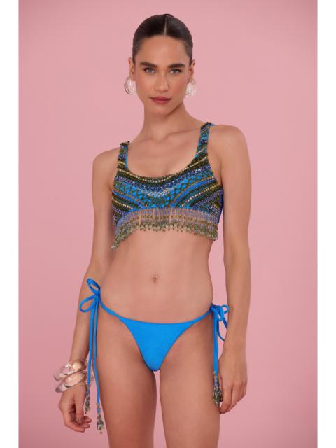 PatBO JERSEY 1958 BIKINI TOP BLUE