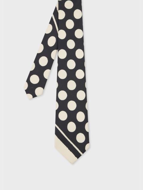 Paul Smith Silk Polka Dot and Stripes Tie