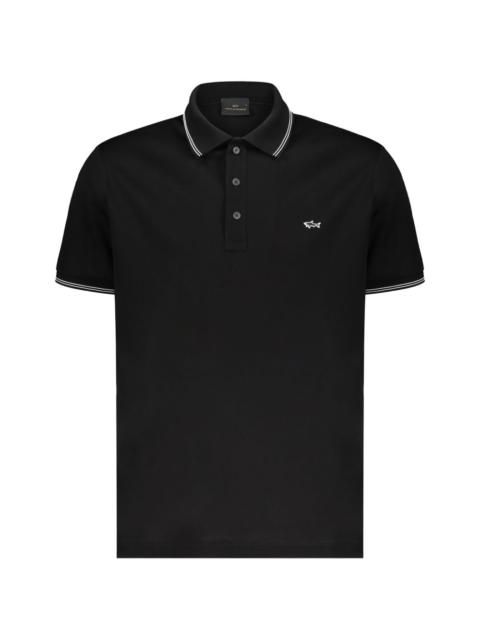 Paul & Shark logo-embroidered tipped polo shirt
