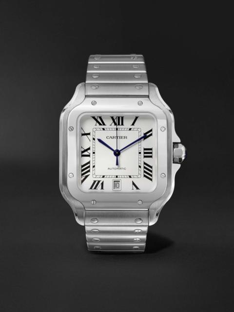 Cartier Santos Automatic 39.8mm Interchangeable Stainless Steel and Leather Watch , Ref. No. WSSA0009