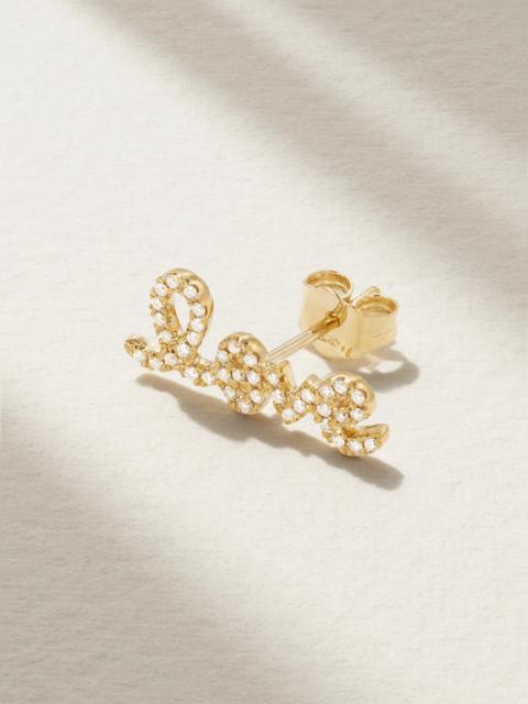 SYDNEY EVAN Love 14-karat Gold Diamond Single Earring
