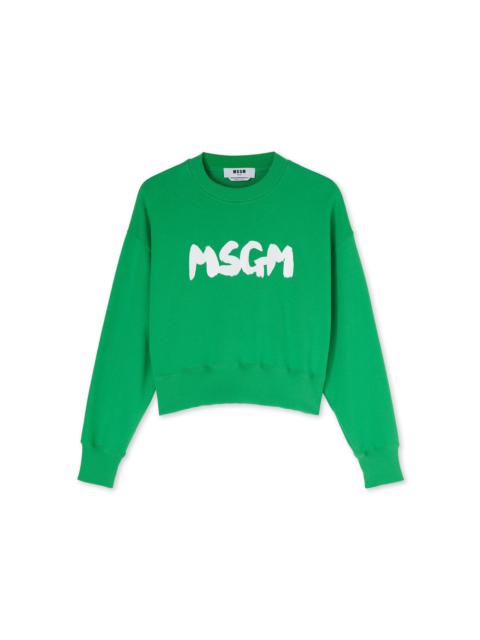 MSGM Sweatshirt with new brushstroke logo