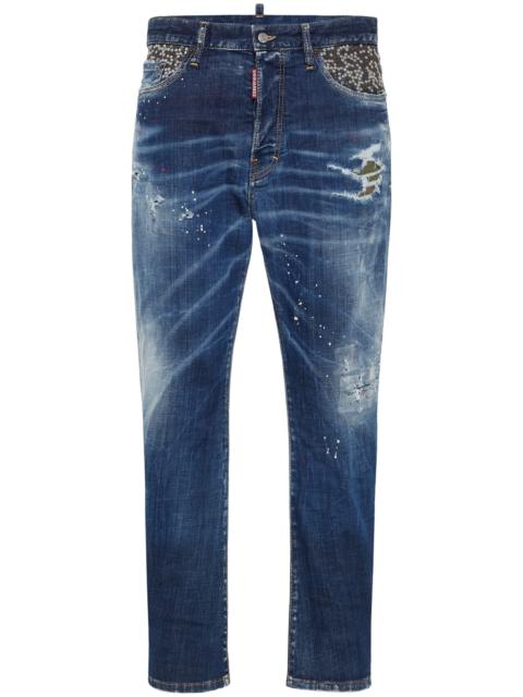 DSQUARED2 Distressed Straight-leg Jeans